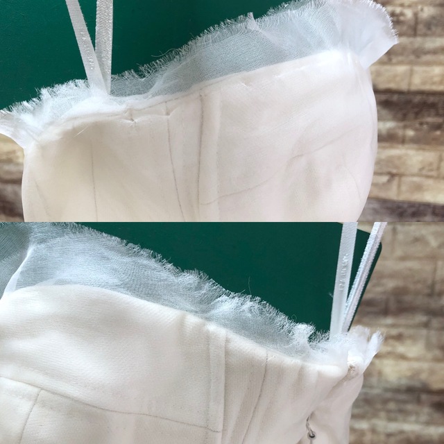 両脇の状態です。ササクレ具合はそれほど進行していない方だと思います。あと数ミリは衿先を調整してお渡しします。
